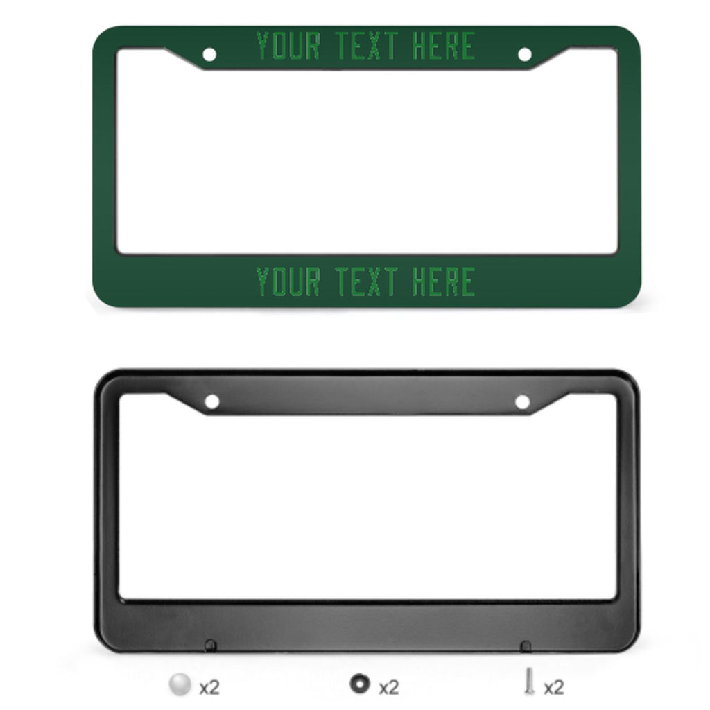 Custom Green Emerald Green License Plate Frame