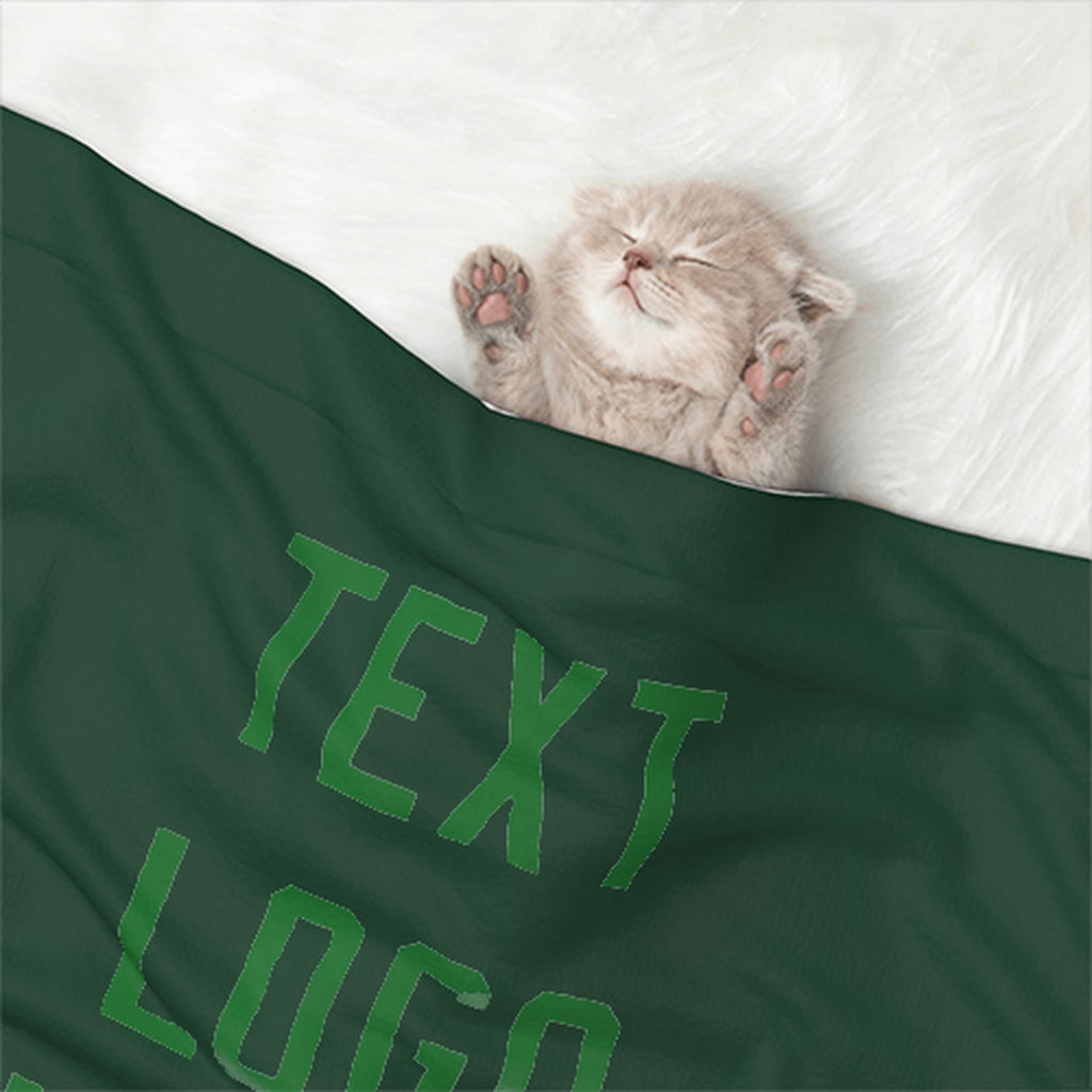 Custom Green Emerald Green Pet Blanket
