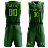 Custom Green Emerald Green Basketball Set