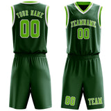 Custom Green Emerald Green Basketball Set