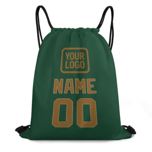 Custom Green Khaki Drawstring Bag