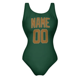 Custom Green Khaki Swimsuit