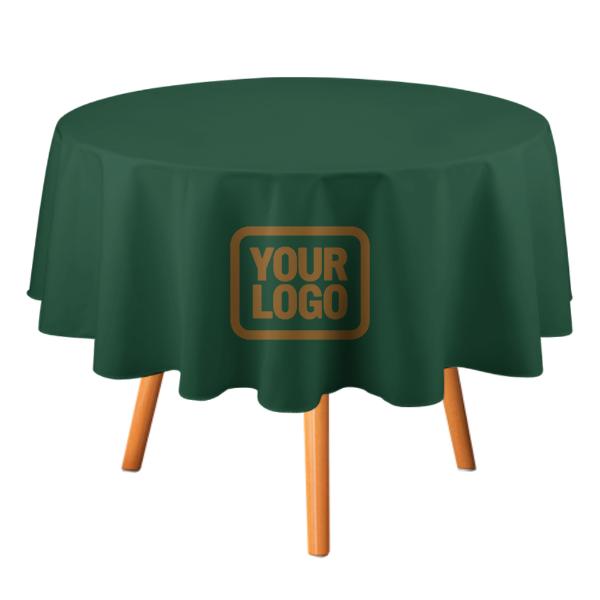 Custom Green Khaki Round Table Cloth