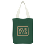 Custom Green Khaki Canvas Tote Bag