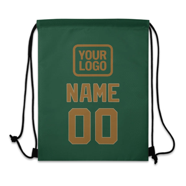 Custom Green Khaki Drawstring Bag