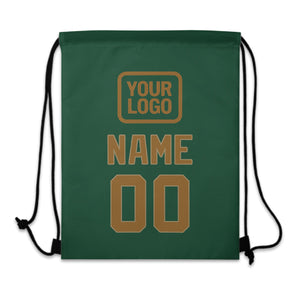 Custom Green Khaki Drawstring Bag