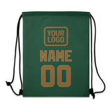 Custom Green Khaki Drawstring Bag