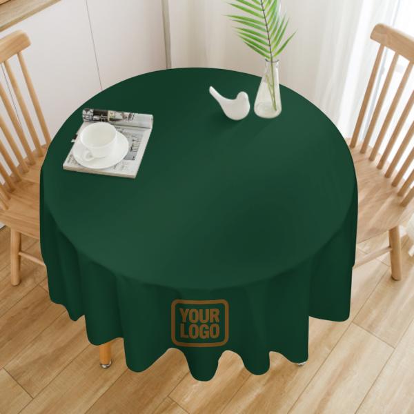 Custom Green Khaki Round Table Cloth