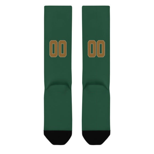 Custom Green Khaki Knee-High Sock