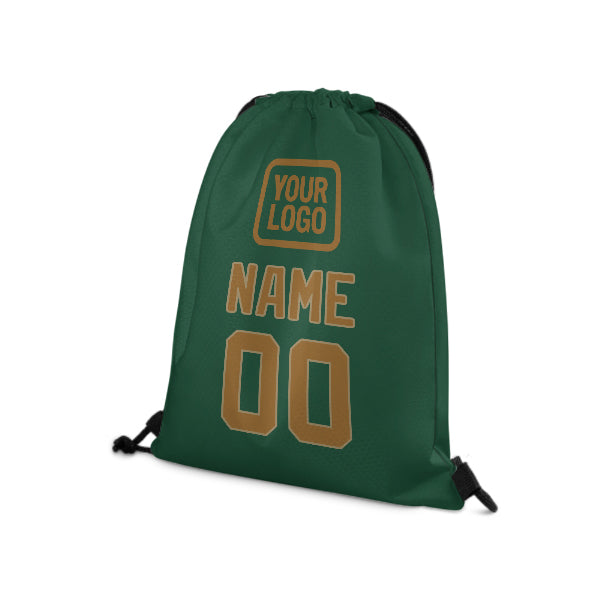 Custom Green Khaki Drawstring Bag