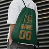 Custom Green Khaki Drawstring Bag
