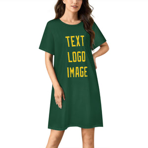 Custom Green Gold Nachthemd