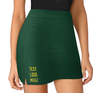 Custom Green Gold A-Line Skort