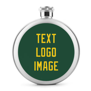 Custom Green Gold Hip Flask