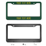 Custom Green Gold License Plate Frame