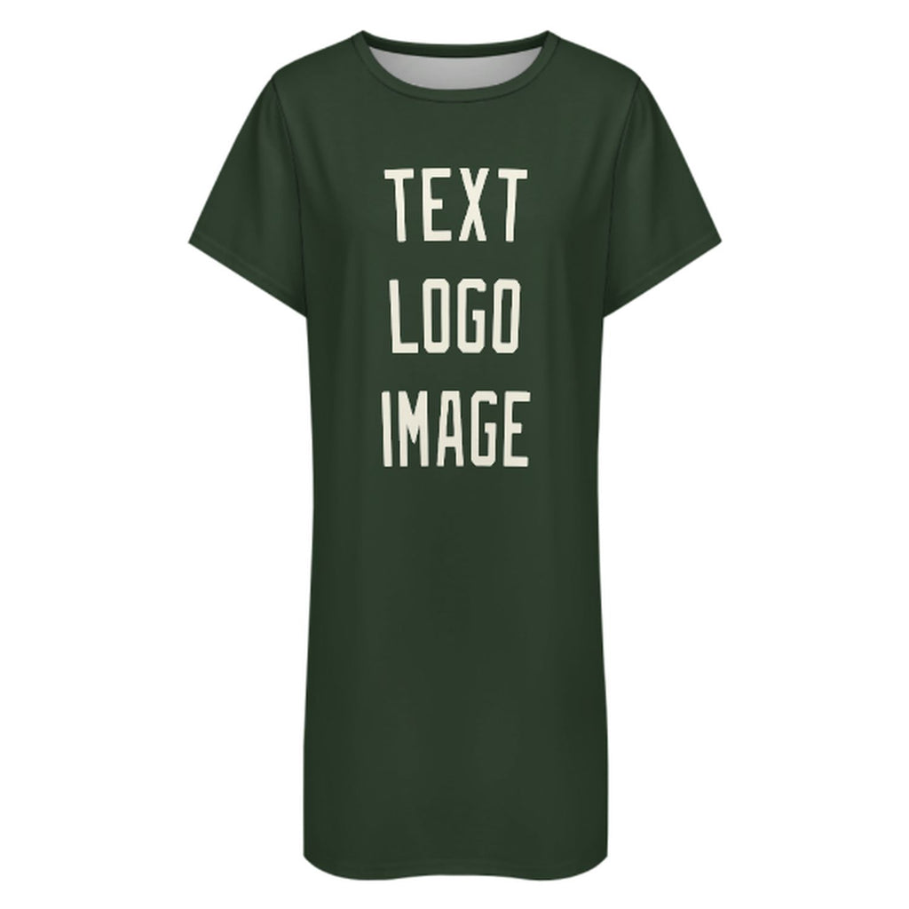 Custom Dark Green Cream Nachthemd