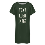 Custom Dark Green Cream Nachthemd
