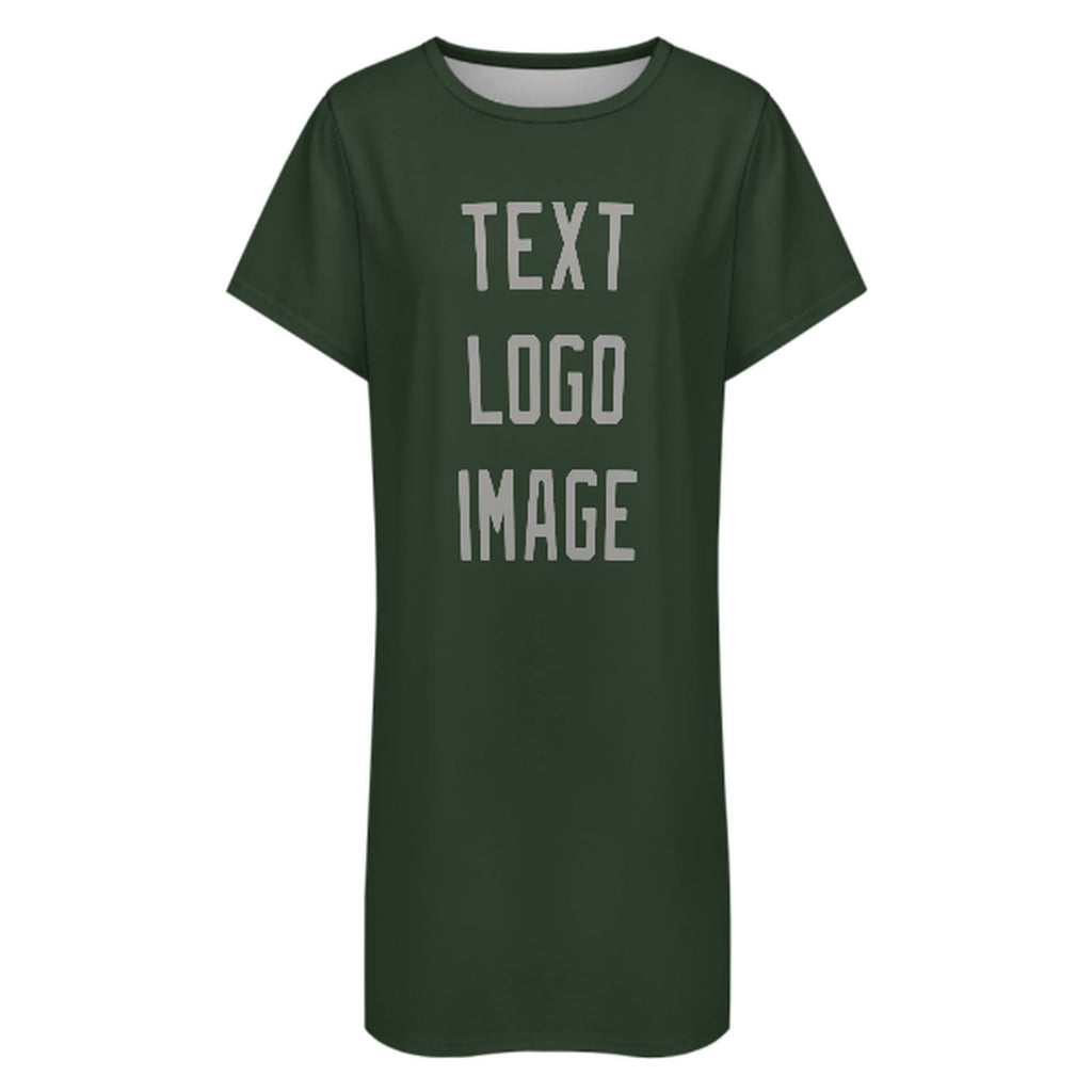 Custom Dark Green Gray Nachthemd