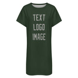 Custom Dark Green Gray Nachthemd