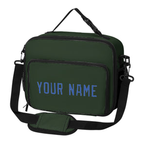 Custom Dark Green Sky Blue Lunch Bag