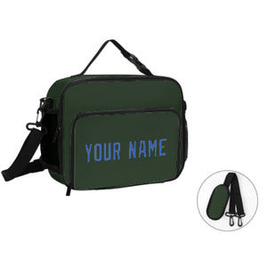 Custom Dark Green Sky Blue Lunch Bag