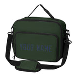 Custom Dark Green Blue Lunch Bag