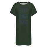 Custom Dark Green Blue Nachthemd