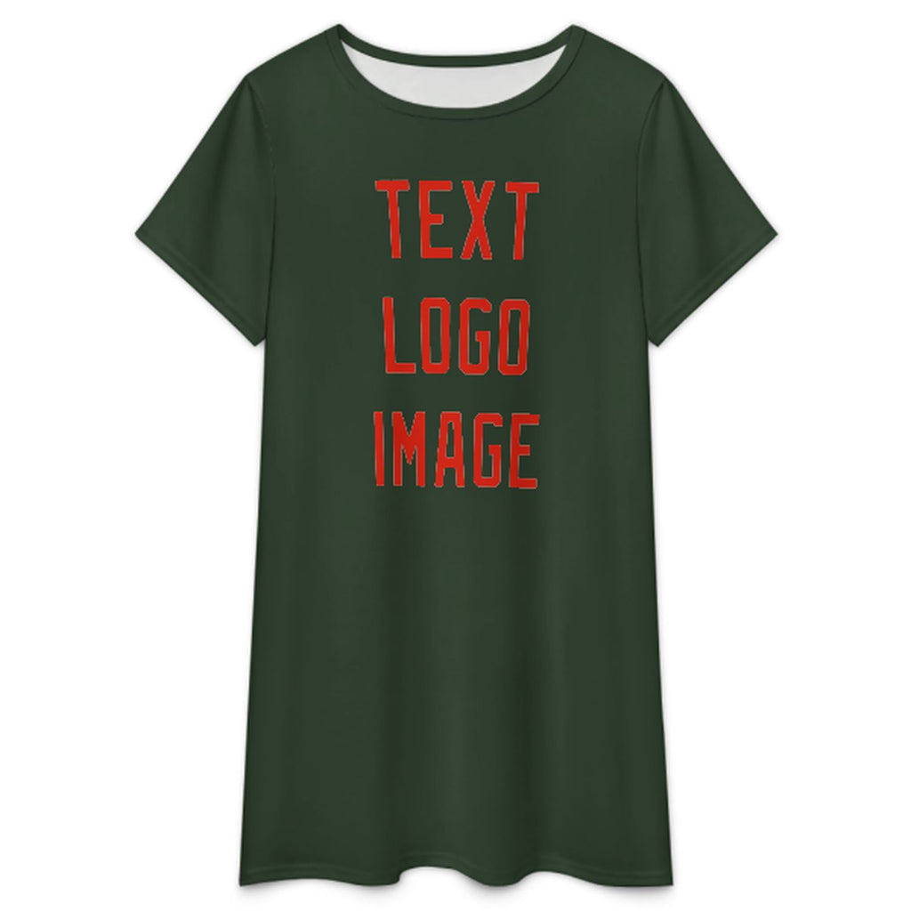 Custom Dark Green Orange Red Nachthemd