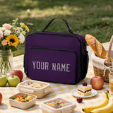 Custom Purple Gray Lunch Bag