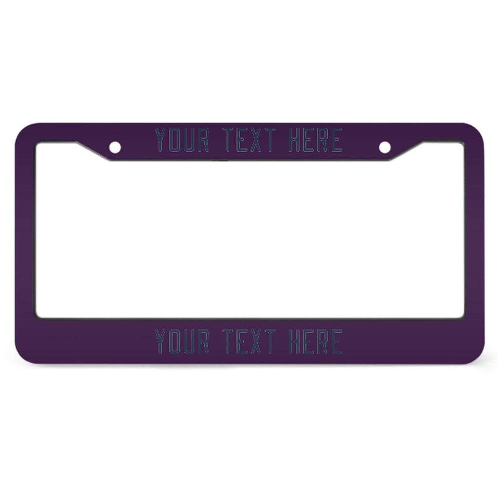 Custom Purple Blue License Plate Frame