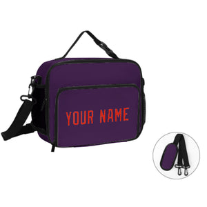 Custom Purple Orange Red Lunch Bag