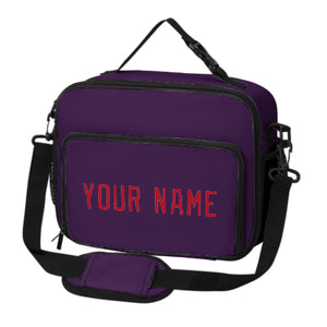Custom Purple Red Lunch Bag