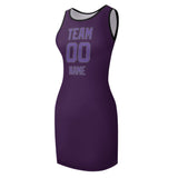 Custom Purple Light Purple Sleeveless Vest Dress