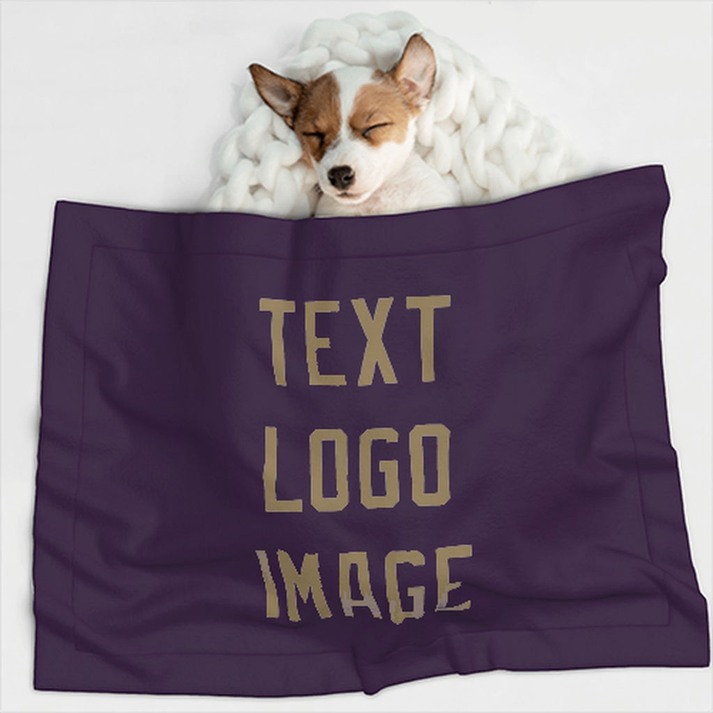 Custom Purple Light Khaki Pet Blanket