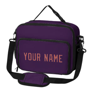 Custom Purple Copper Rose Lunch Bag