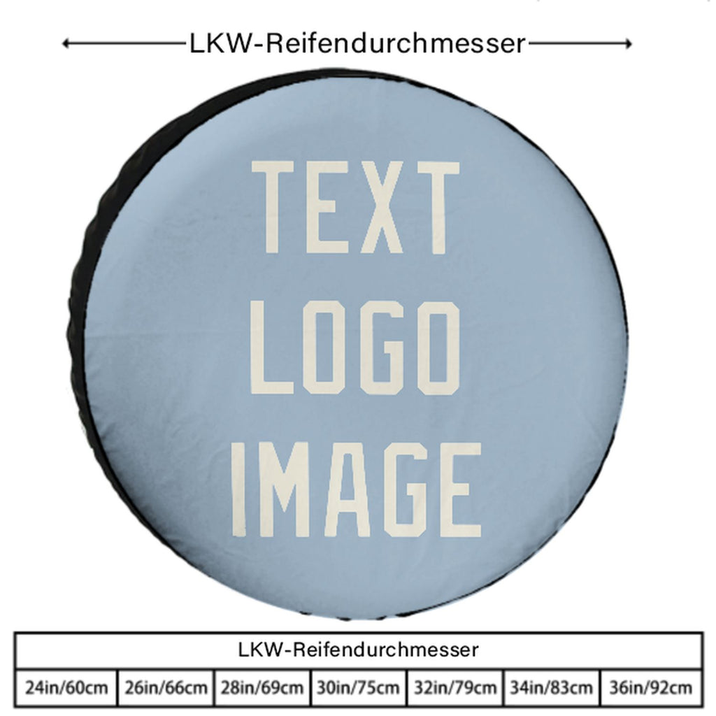 Custom Light Blue Cream Truck Tires