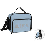 Custom Light Blue Gray Lunch Bag