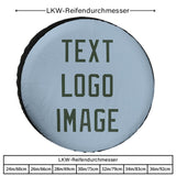 Custom Light Blue Dark Green Truck Tires