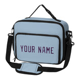 Custom Light Blue Purple Lunch Bag
