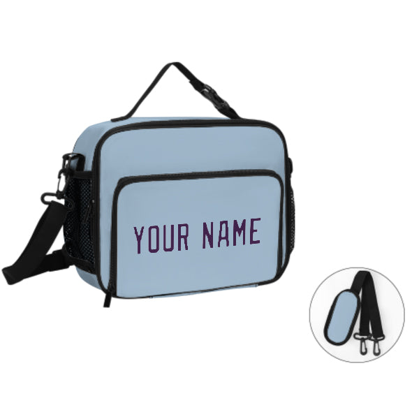 Custom Light Blue Purple Lunch Bag