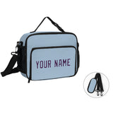 Custom Light Blue Purple Lunch Bag
