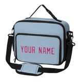 Custom Light Blue Pink Lunch Bag