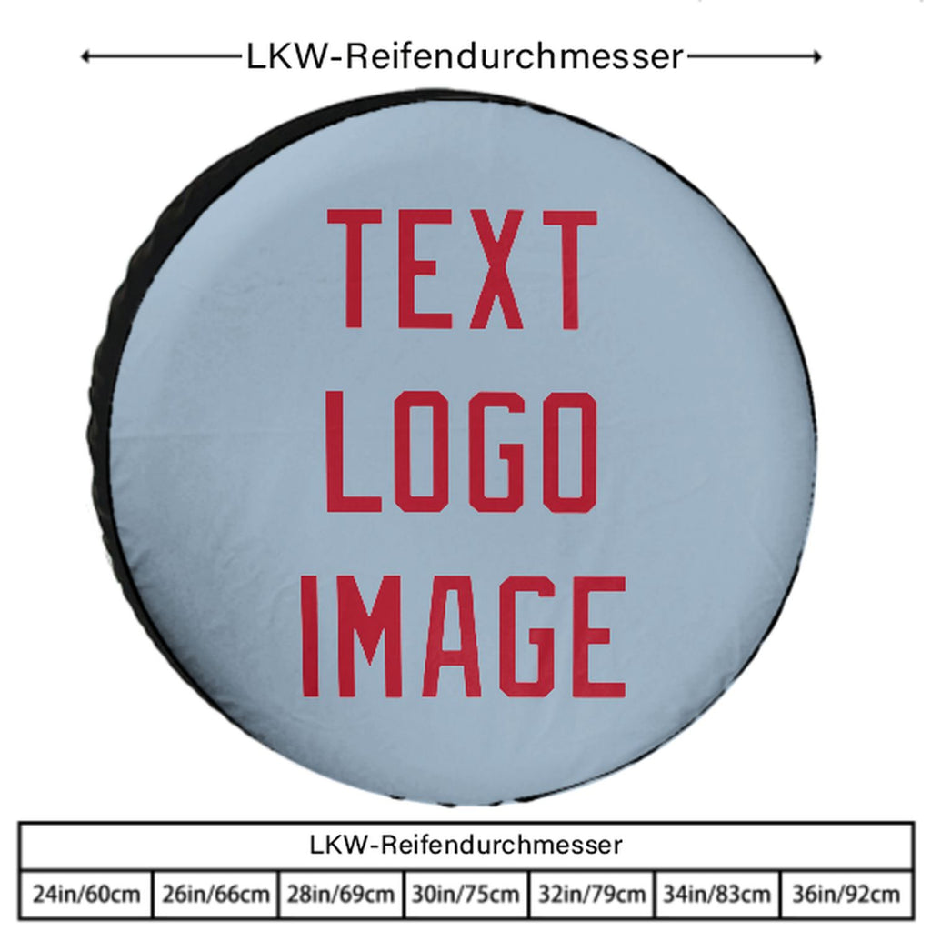 Custom Light Blue Red Truck Tires