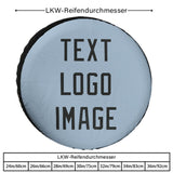 Custom Light Blue Black Truck Tires