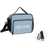 Custom Light Blue White Lunch Bag