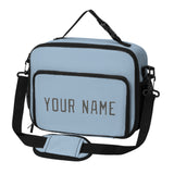 Custom Light Blue Dark Grey Lunch Bag