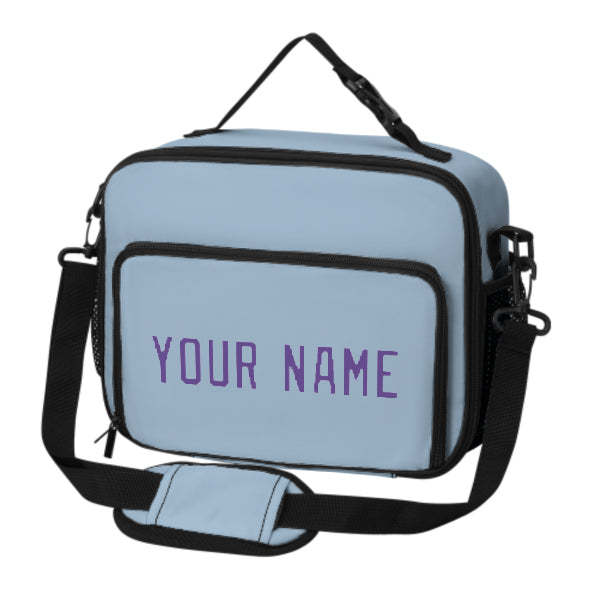 Custom Light Blue Light Purple Lunch Bag
