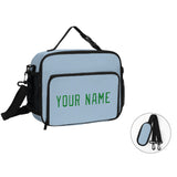 Custom Light Blue Emerald Green Lunch Bag