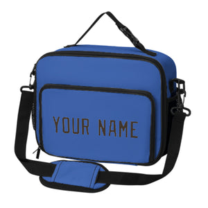 Custom Sky Blue Brown Lunch Bag
