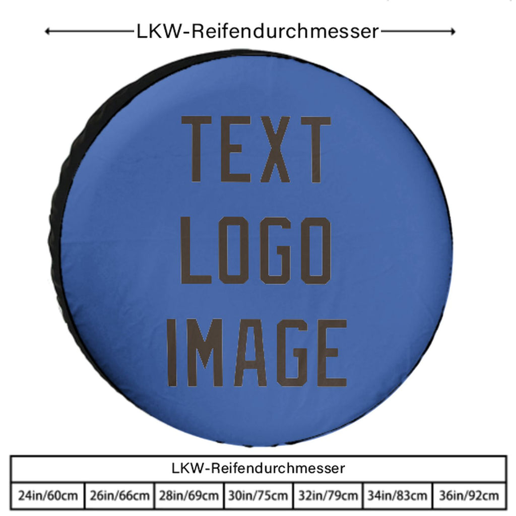 Custom Sky Blue Brown Truck Tires